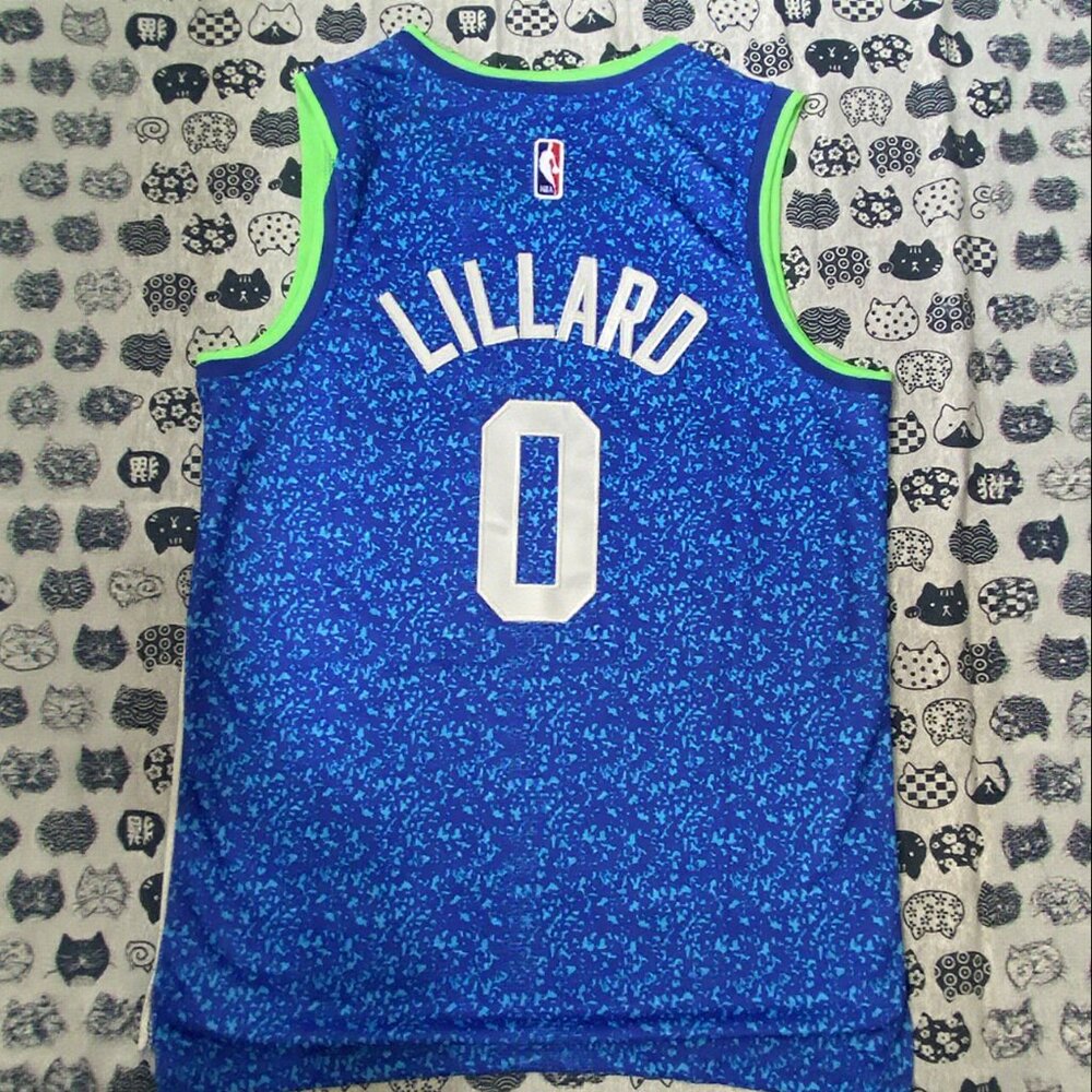 Nike Milwaukee Bucks Lillard No.0 Blue  Jersey